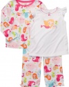 Carter's 3 Pc Pj's Set I'm too Cute for Sleep Mermaid Jersey Set (5t)