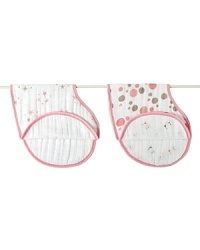 From Aden + Anais, a soft absorbent bib rendered in bold prints. From Aden + Anais, a soft absorbent bib rendered in bold prints.