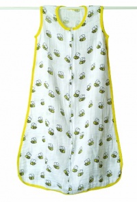 aden + anais Slumber Muslin Sleeping Bag Single Layer, Mod About Baby - Bee, Medium aden + anais Slumber Muslin Sleeping Bag Single Layer, Mod About Baby - Bee, Medium