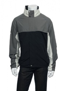 Nautica Men's Black Color Block Bomber Jacket Nautica Men's Black Color Block Bomber Jacket