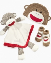 Give 'em something to snuggle. This sock monkey from Baby Starters is the perfect playtime or naptime friend for your little one. Give 'em something to snuggle. This sock monkey from Baby Starters is the perfect playtime or naptime friend for your little one.