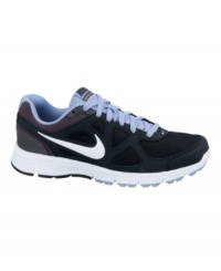 Lightweight and durable. The Revolution sneakers by Nike come in several shades with pretty spring-time pastel accent colors, so they're perfect for on and off the track. Lightweight and durable. The Revolution sneakers by Nike come in several shades with pretty spring-time pastel accent colors, so they're perfect for on and off the track.