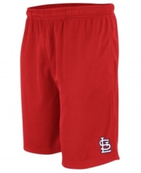 Gear up this summer with your favorite team gear wearing these Majestic St. Louis Cardinals shorts. Gear up this summer with your favorite team gear wearing these Majestic St. Louis Cardinals shorts.
