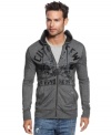Swore off sweaters this summer? Take care of a last-minute layering need with this hip hoodie from Marc Ecko Cut & Sew.