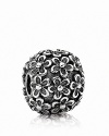 Add rich texture and floral flair to you PANDORA bracelet with this oxidized and polished silver charm.