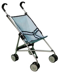 Blue Umbrella Doll Stroller with Swiveling Wheels - 9302B Blue Umbrella Doll Stroller with Swiveling Wheels - 9302B
