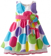 Bonnie Jean Girls 2-6X Dot Trapeze Dress, Multi, 2T Bonnie Jean Girls 2-6X Dot Trapeze Dress, Multi, 2T