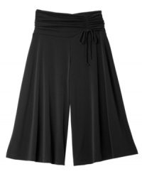 Cool comfort. She'll step out in style and still be comfortable all day long in these plus size gaucho pants from BCX. (Clearance) Cool comfort. She'll step out in style and still be comfortable all day long in these plus size gaucho pants from BCX. (Clearance)