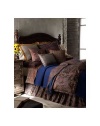 Lauren by Ralph Lauren Bedford Hunt Paisley Bed Blanket; Blue/Burgundy; Twin 66 x 90 in.