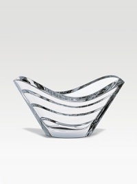 Gently undulating lines define this stunning occasional bowl handcrafted in fine crystal. 4½H X 11¾L Hand wash Handmade in France 