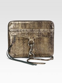 EXCLUSIVELY AT SAKS. This incredibly versatile design of metallic snake-stamped leather zips around your iPad® for either a stylish cover or functional stand.Top zip closureOne outside zip pocketProtective metal feetSix inner slotsOne inside open pocketLeather lining10¼W X 8½H X 1DImported Please note: iPad® not included. EXCLUSIVELY AT SAKS. This incredibly versatile design of metallic snake-stamped leather zips around your iPad® for either a stylish cover or functional stand.Top zip closureOne outside zip pocketProtective metal feetSix inner slotsOne inside open pocketLeather lining10¼W X 8½H X 1DImported Please note: iPad® not included.