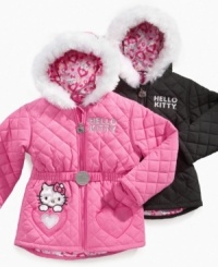 A puffer coat will keep her cozy in the cold – she'll love the snuggly style of this jacket from Hello Kitty. A puffer coat will keep her cozy in the cold – she'll love the snuggly style of this jacket from Hello Kitty.