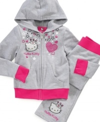 Charming and comfortable pant by Hello Kitty will be her favorite to wear. Charming and comfortable pant by Hello Kitty will be her favorite to wear.