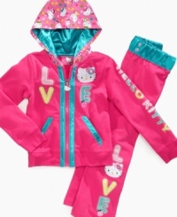 Adorable and comfortable pant by Hello Kitty will look sporty and trendy on your little girl. Adorable and comfortable pant by Hello Kitty will look sporty and trendy on your little girl.