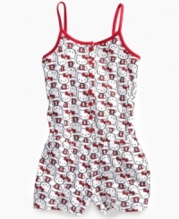 Keep her covered. She'll stay snuggly in this coverup romper from Hello Kitty, Keep her covered. She'll stay snuggly in this coverup romper from Hello Kitty,