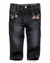 GUESS Kids Girls Toddler Daredevil Skinny Jeans, DARK STONEWASH (18M)