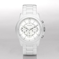 Fossil Grant Ceramic Watch - White Fossil Grant Ceramic Watch - White