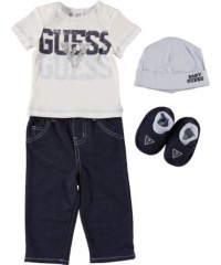 Guess All Guessed Up 4-Piece Set (Sizes 0M - 9M) - navy/white, 0 - 3 months Guess All Guessed Up 4-Piece Set (Sizes 0M - 9M) - navy/white, 0 - 3 months