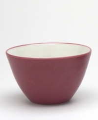 Mix and match these splashes of color for a tabletop with endless possibility! The modern coupe shape and two-tone hues mean this mini bowl will bring life to any décor. Select pieces in your favorite shades to create a customized dinnerware collection. Mix and match these splashes of color for a tabletop with endless possibility! The modern coupe shape and two-tone hues mean this mini bowl will bring life to any décor. Select pieces in your favorite shades to create a customized dinnerware collection.
