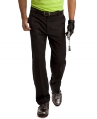 These are no ordinary pants. These Izod chinos have performance features sure to up your game every time. These are no ordinary pants. These Izod chinos have performance features sure to up your game every time.