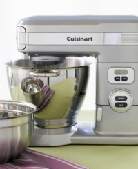 The baker's pride, this sleek professional stand mixer has the power and assortment of helpful attachments to handle any baking task. A die-cast metal body is built for durability while the polished stainless steel bowl has the capacity for even the biggest baking jobs. Three-year limited product warranty. Five-year motor warranty. The baker's pride, this sleek professional stand mixer has the power and assortment of helpful attachments to handle any baking task. A die-cast metal body is built for durability while the polished stainless steel bowl has the capacity for even the biggest baking jobs. Three-year limited product warranty. Five-year motor warranty.