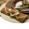 Kim Seybert Tile Napkin - Gold/Ivory - Set of 4