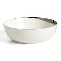 This fruit bowl glows with a hand-painted bright platinum design to create a contemporary classic on your table that will complement your dining experience throughout a lifetime of shifting trends and evolving fashions. This fruit bowl glows with a hand-painted bright platinum design to create a contemporary classic on your table that will complement your dining experience throughout a lifetime of shifting trends and evolving fashions.
