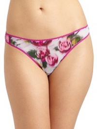 THE LOOKLightweight floral printed mesh with embroidered trimElastic waistTHE MATERIALNylonCARE & ORIGINHand washImported