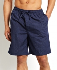 Kick back in comfort and style with these sleepwear shorts from Nautica. Kick back in comfort and style with these sleepwear shorts from Nautica.