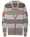 This striped cardigan by Sean John is a little bit collegiate and a whole lot of cool.