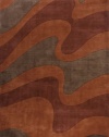 Area Rug 2x3 Rectangle Contemporary Rust Color - Momeni New Wave Rug from RugPal