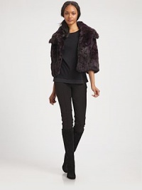 Exquisitely dyed rabbit fur gives this style an intriguing look.Oversized collarThree-quarter sleevesHook-and-eye closureAbout 19 from shoulder to hemFully linedDyed rabbit furDry clean by fur specialistImportedFur origin: China Model shown is 5'10 (177cm) wearing US size Small/Medium. Exquisitely dyed rabbit fur gives this style an intriguing look.Oversized collarThree-quarter sleevesHook-and-eye closureAbout 19 from shoulder to hemFully linedDyed rabbit furDry clean by fur specialistImportedFur origin: China Model shown is 5'10 (177cm) wearing US size Small/Medium.