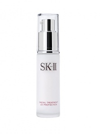 Facial Treatment UV Protection is not only rich in SK-II Pitera and moisturizers, but also contains an advanced UV protection system (SPF 25) to provide more than the minimum recommended daily UVA/B protection level to help prevent premature aging. 1 oz. Facial Treatment UV Protection is not only rich in SK-II Pitera and moisturizers, but also contains an advanced UV protection system (SPF 25) to provide more than the minimum recommended daily UVA/B protection level to help prevent premature aging. 1 oz.