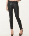 GUESS Brittney Ankle Skinny Coated Jeans, CRINKLE COATED BLACK (26)