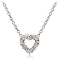 CZ Heart Silhouette Pendant