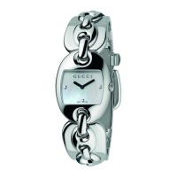 Gucci Women's YA121504 Marina Chain Small Steel Bangle White MOP Dial Diamonds Watch Gucci Women's YA121504 Marina Chain Small Steel Bangle White MOP Dial Diamonds Watch