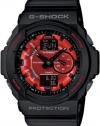 Casio Mens Analog-Digital G-Shock - Metallic Red Face w/ Matte Black Resin Strap