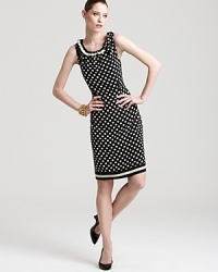 Dainty polka dots imbue this kate spade new york dress with retro charm, while a ruffled neckline lends a playful finish to the polished silhouette. Dainty polka dots imbue this kate spade new york dress with retro charm, while a ruffled neckline lends a playful finish to the polished silhouette.