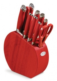 Fiesta Scarlet 11-Piece Cutlery with Block Fiesta Scarlet 11-Piece Cutlery with Block
