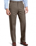 Haggar Men's Work To Weekend Straight Fit Plain Front Expandable Waistband Pant