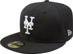 MLB New York Mets Black with White 59FIFTY Fitted Cap