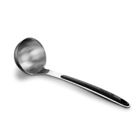 Crafted from stainless steel with heat-resistant soft-touch silicone accents, this stainless steel Calphalon ladle offers the perfect balance of durability and comfort and a unique grip-anywhere handle lets you decide where to hold it. Crafted from stainless steel with heat-resistant soft-touch silicone accents, this stainless steel Calphalon ladle offers the perfect balance of durability and comfort and a unique grip-anywhere handle lets you decide where to hold it.