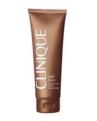 Tinted lotion gives you instant color, deep tan develops in just a few hours. Looks smooth, even, natural. Self-tanning plus: No surprises-it shows where it goes. Oil free, non-acnegenic. Dermatologist tested. Tinted lotion gives you instant color, deep tan develops in just a few hours. Looks smooth, even, natural. Self-tanning plus: No surprises-it shows where it goes. Oil free, non-acnegenic. Dermatologist tested.
