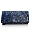 Shake up boring black evening attire with some sassy shimmer. Start with this sequin clutch from BCBGeneration that features a foldover design and plenty of interior pockets to stash your out-on-the-town essentials.