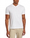 Perry Ellis Men's Short Sleeve Crossover V-neck Shirt