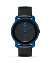 Large Movado BOLD watch with blue accents.