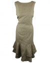Lauren Ralph Lauren Womens Wool Sleeveless Ruffle Hem Dress