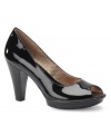 All the sophistication of peep-toe pumps with none of the pain. The Ramona II pumps by Sofft feature the brand's signature comfort and a recessed platform, wrapped in leather for a sleek finish.