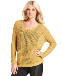 A hot layering piece, this sheer Kensie sweater is a fall favorite! A hot layering piece, this sheer Kensie sweater is a fall favorite!