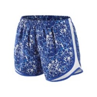 Nike Women's Printed Tempo Running Shorts-Blue/Aqua/White Nike Women's Printed Tempo Running Shorts-Blue/Aqua/White